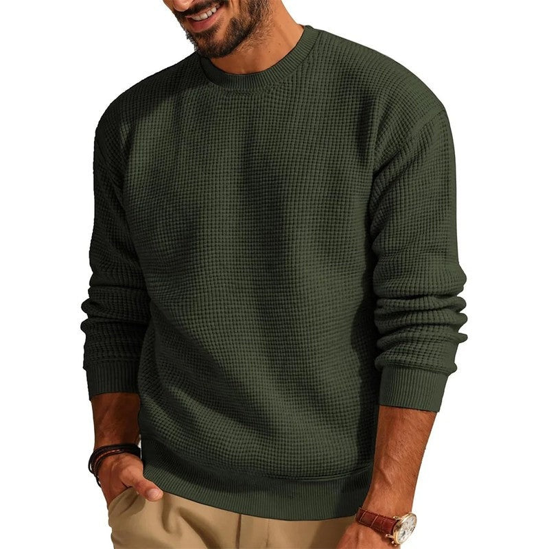 Curtis Men's Waffle Knit Crewneck Sweater