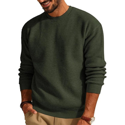 Curtis Men's Waffle Knit Crewneck Sweater