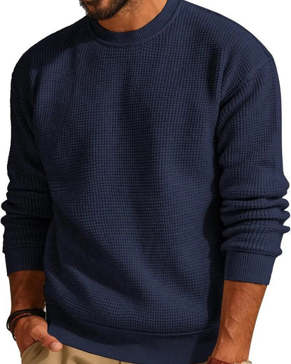 Curtis Men's Waffle Knit Crewneck Sweater