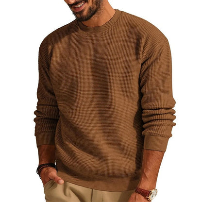 Curtis Men's Waffle Knit Crewneck Sweater