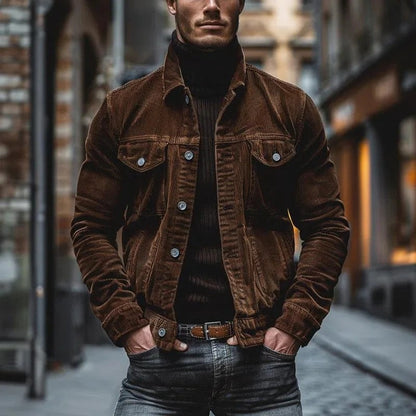 David Relaxed Corduroy Button-Up Jacket