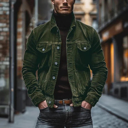 David Relaxed Corduroy Button-Up Jacket