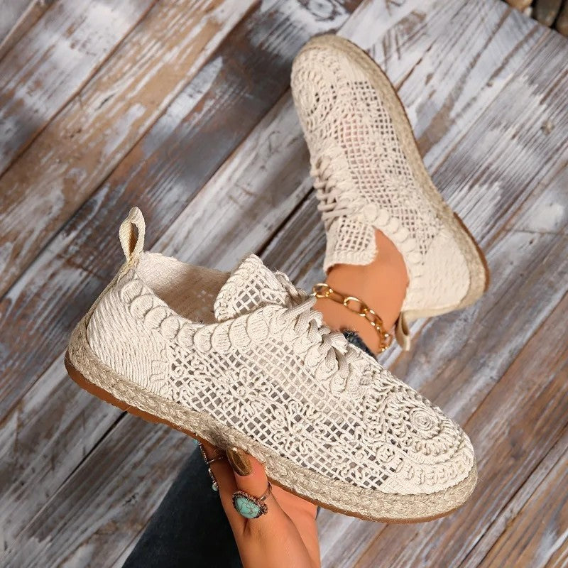 Diana Women's Crochet Lace Espadrille Sneakers