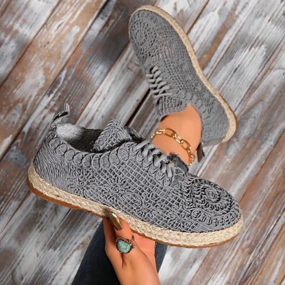 Diana Women's Crochet Lace Espadrille Sneakers