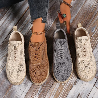 Diana Women's Crochet Lace Espadrille Sneakers