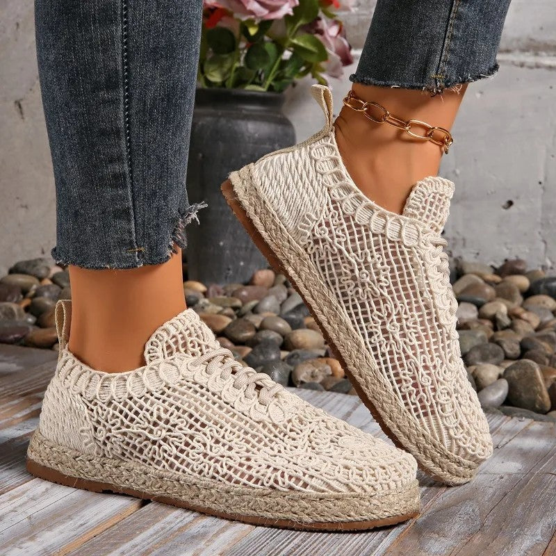 Diana Women's Crochet Lace Espadrille Sneakers
