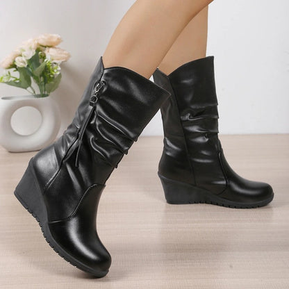 Diana Women's Wedge Mid-Calf Boots