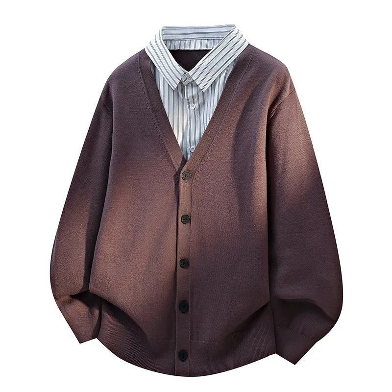 Diego Relaxed Knit Button-Up Cardigan