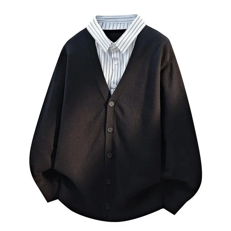 Diego Relaxed Knit Button-Up Cardigan