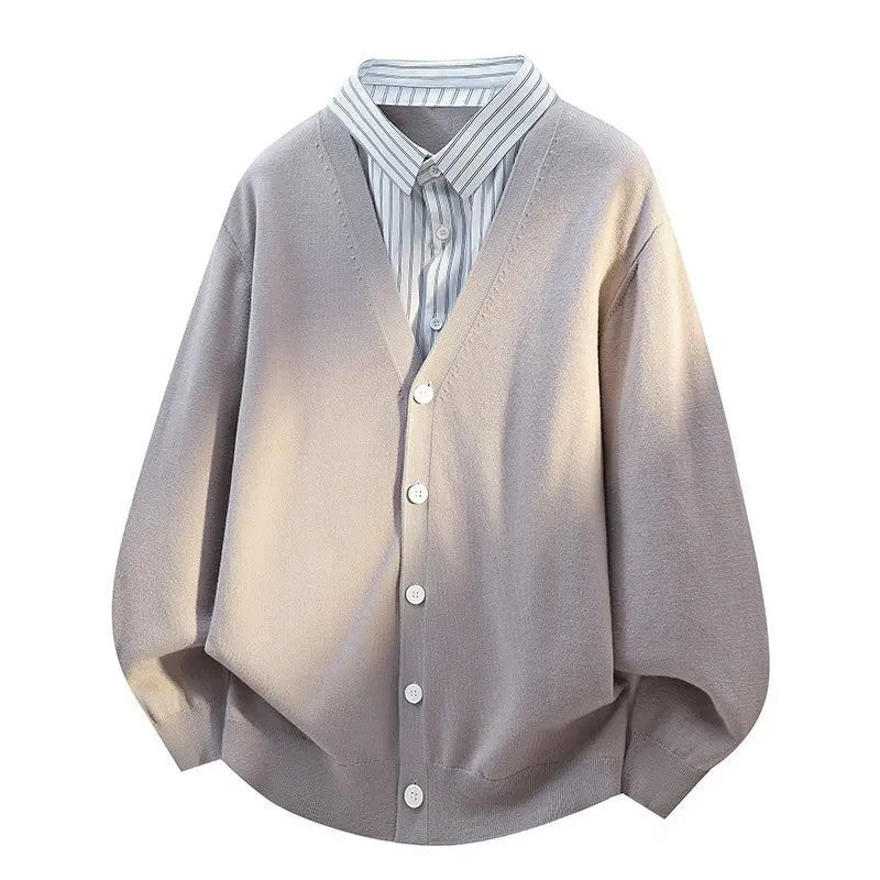 Diego Relaxed Knit Button-Up Cardigan