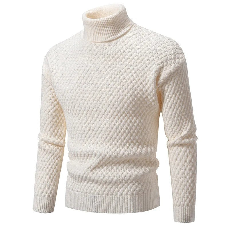 Dominic Textured Ribbed Turtleneck Sweater