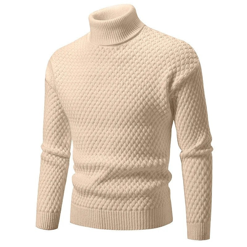 Dominic Textured Ribbed Turtleneck Sweater