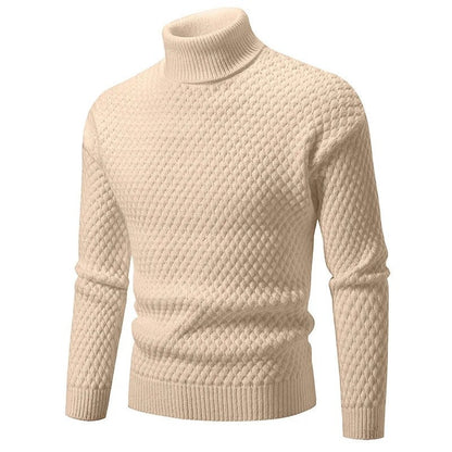 Dominic Textured Ribbed Turtleneck Sweater