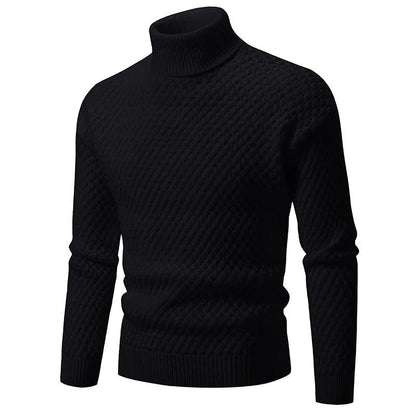Dominic Textured Ribbed Turtleneck Sweater