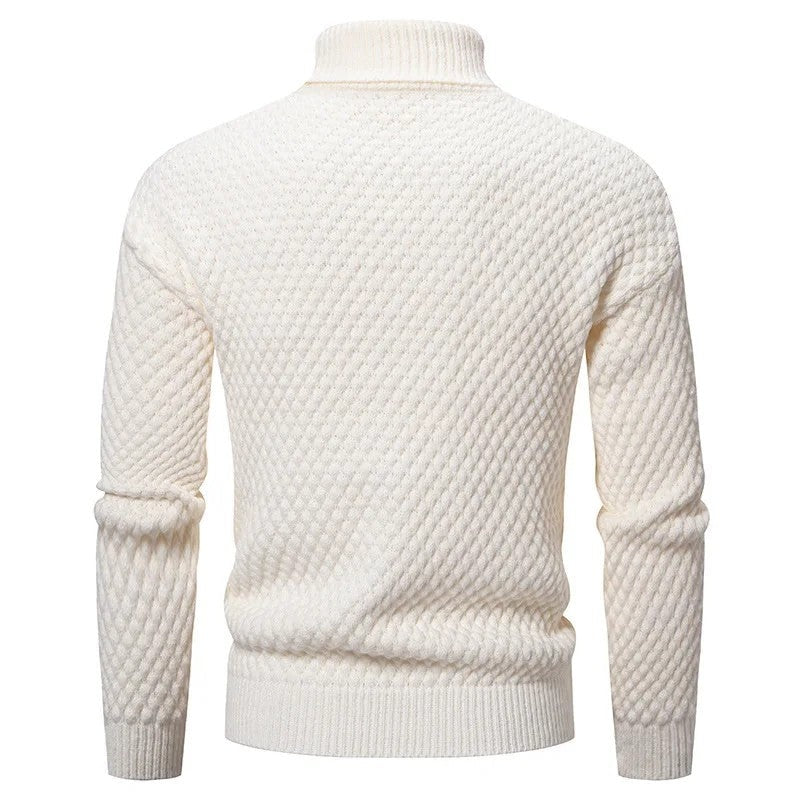 Dominic Textured Ribbed Turtleneck Sweater