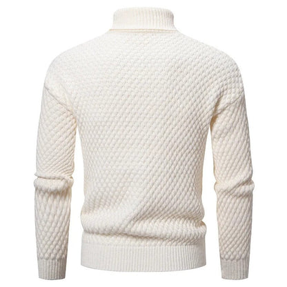 Dominic Textured Ribbed Turtleneck Sweater