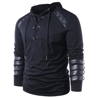 Dylan Lace-Up Grommet Detail Hoodie