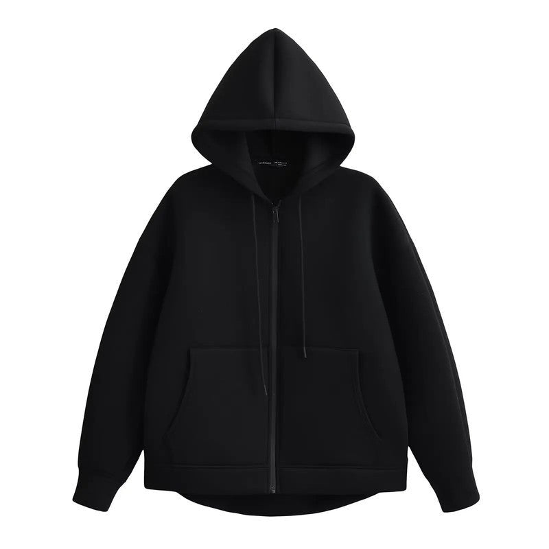 Elena Relaxed Zip-Up Hooded Sweatshirt