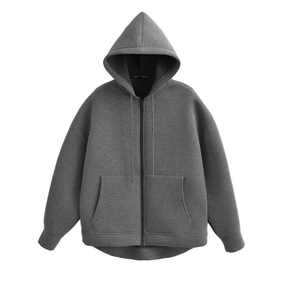 Elena Relaxed Zip-Up Hooded Sweatshirt