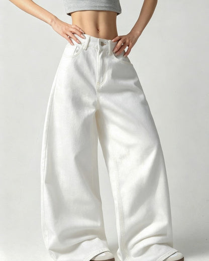 Elisa Embroidered Wide-Leg Denim Jeans