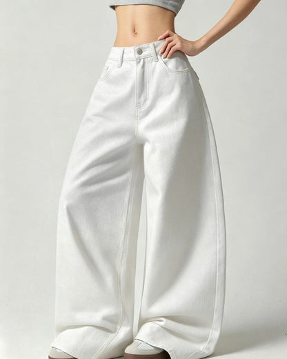 Elisa Embroidered Wide-Leg Denim Jeans