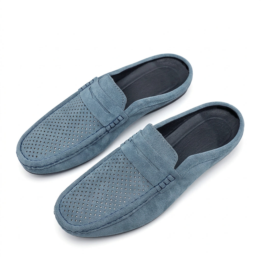 Ethan Men's Perforated Slip-On Loafer Mule