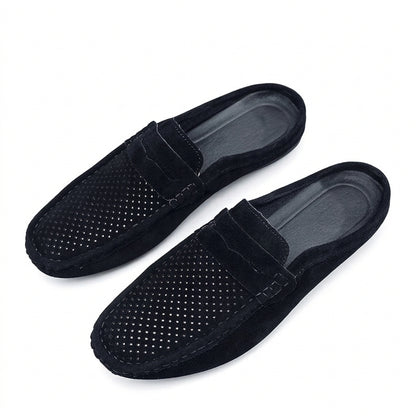 Ethan Men's Perforated Slip-On Loafer Mule
