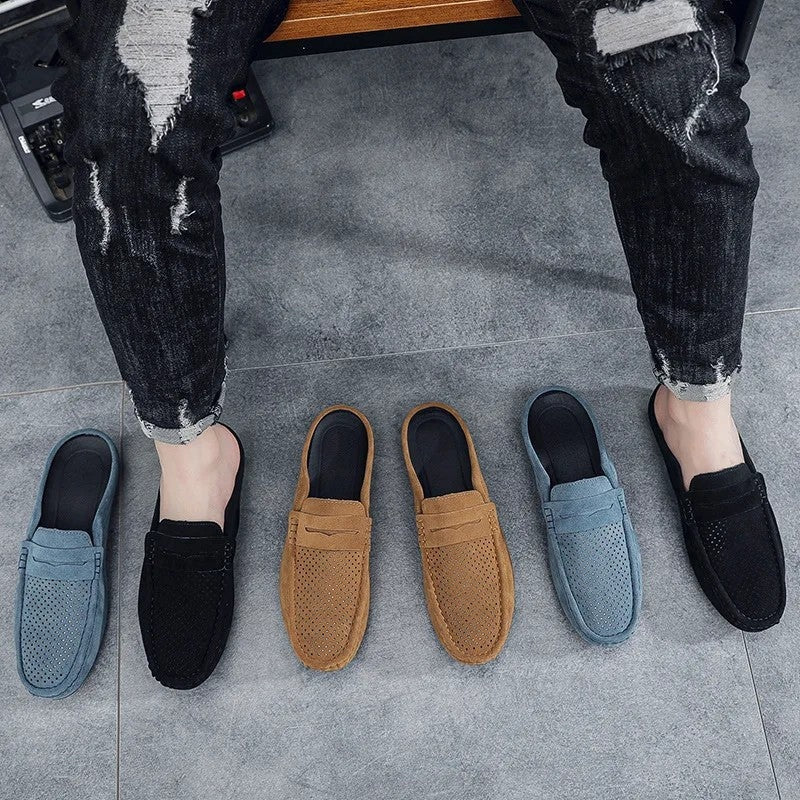 Ethan Men's Perforated Slip-On Loafer Mule