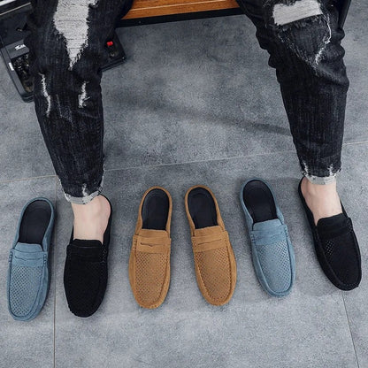 Ethan Men's Perforated Slip-On Loafer Mule