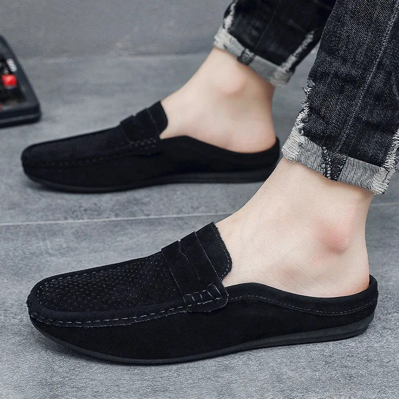 Ethan Men's Perforated Slip-On Loafer Mule