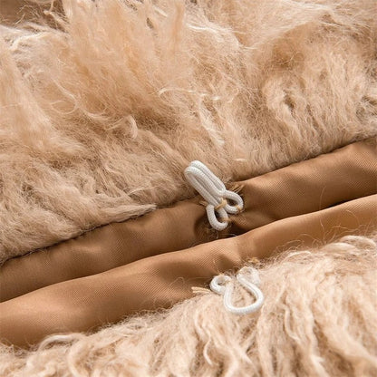 Freya Shearling Trim Faux Suede Coat