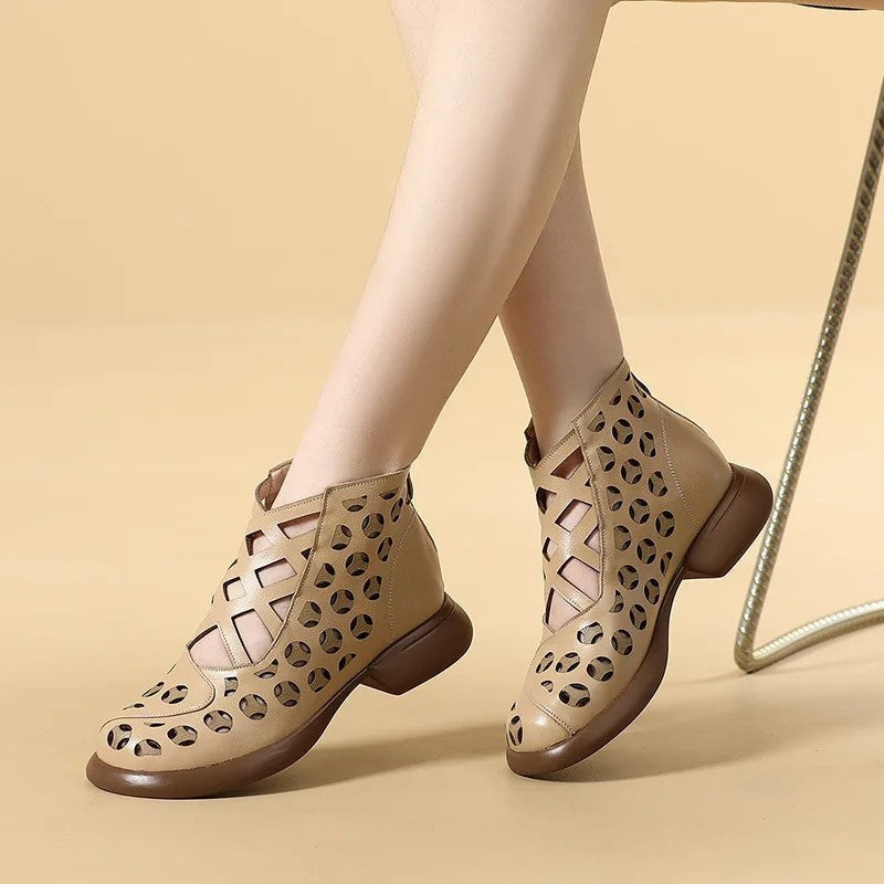 Gianna Women's Cutout Crisscross Ankle Boot