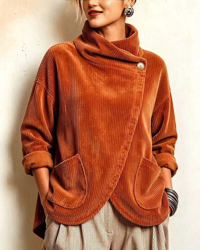 Hannah Relaxed Corduroy Button-Up Jacket