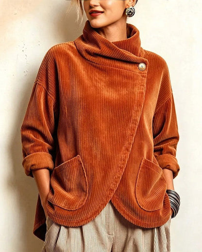 Hannah Relaxed Corduroy Button-Up Jacket
