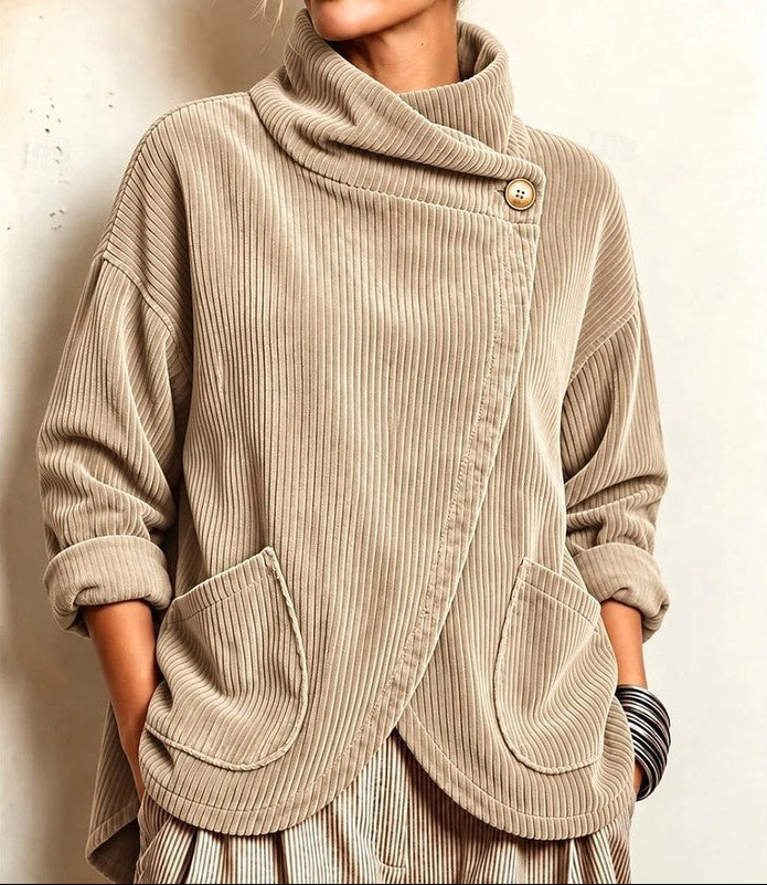 Hannah Relaxed Corduroy Button-Up Jacket