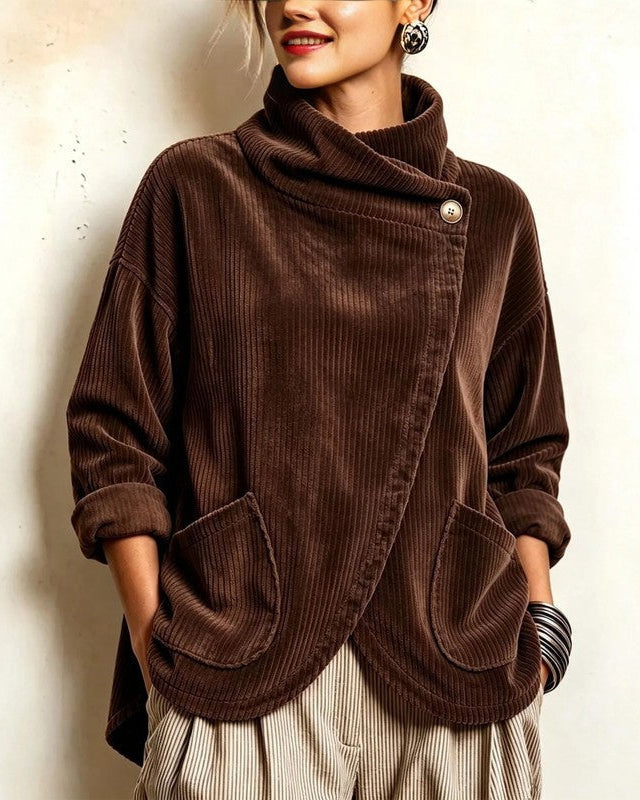Hannah Relaxed Corduroy Button-Up Jacket