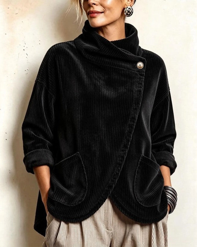 Hannah Relaxed Corduroy Button-Up Jacket