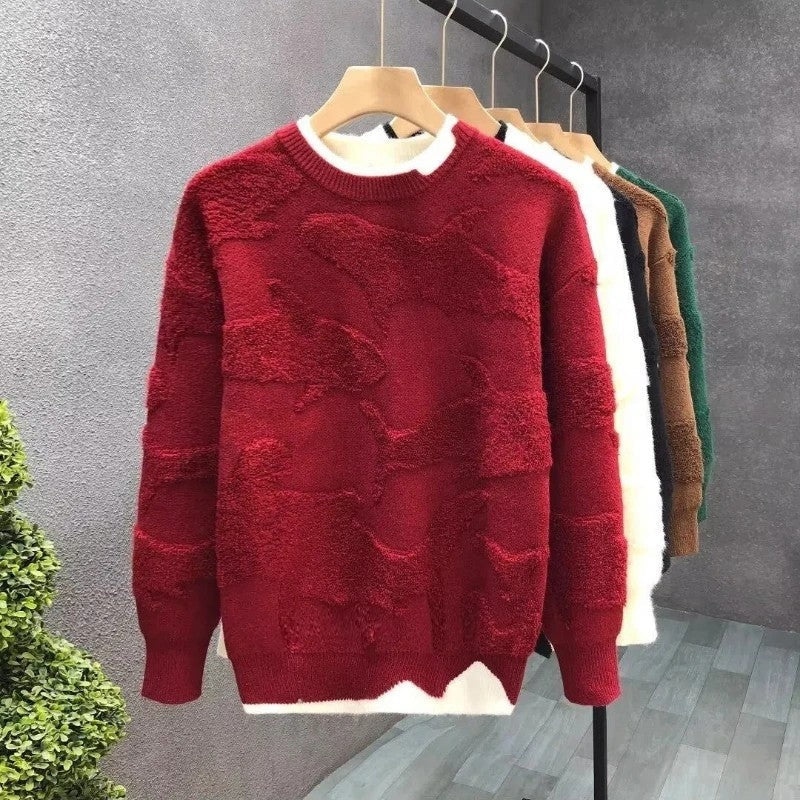 Harry Textured Shark Pattern Knit Sweater