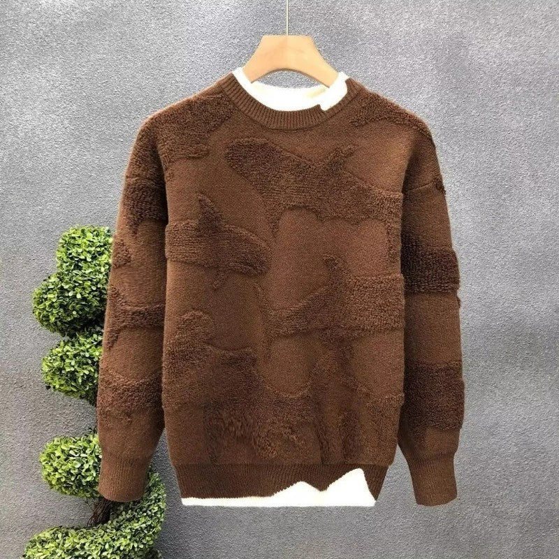 Harry Textured Shark Pattern Knit Sweater