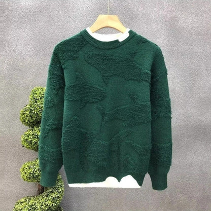 Harry Textured Shark Pattern Knit Sweater