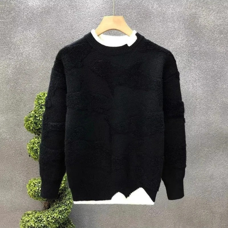 Harry Textured Shark Pattern Knit Sweater