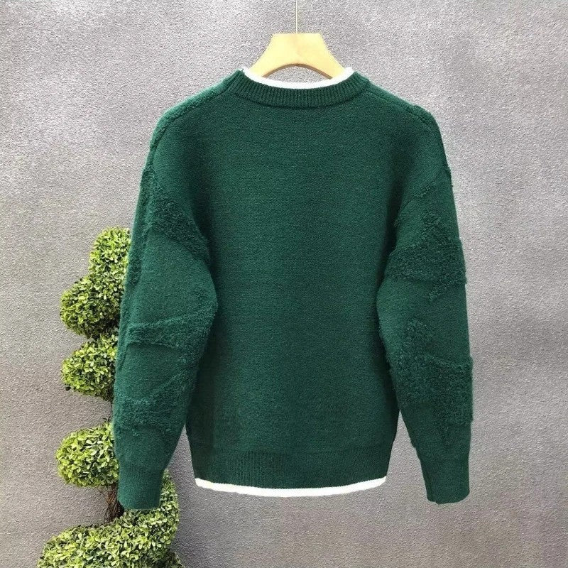 Harry Textured Shark Pattern Knit Sweater