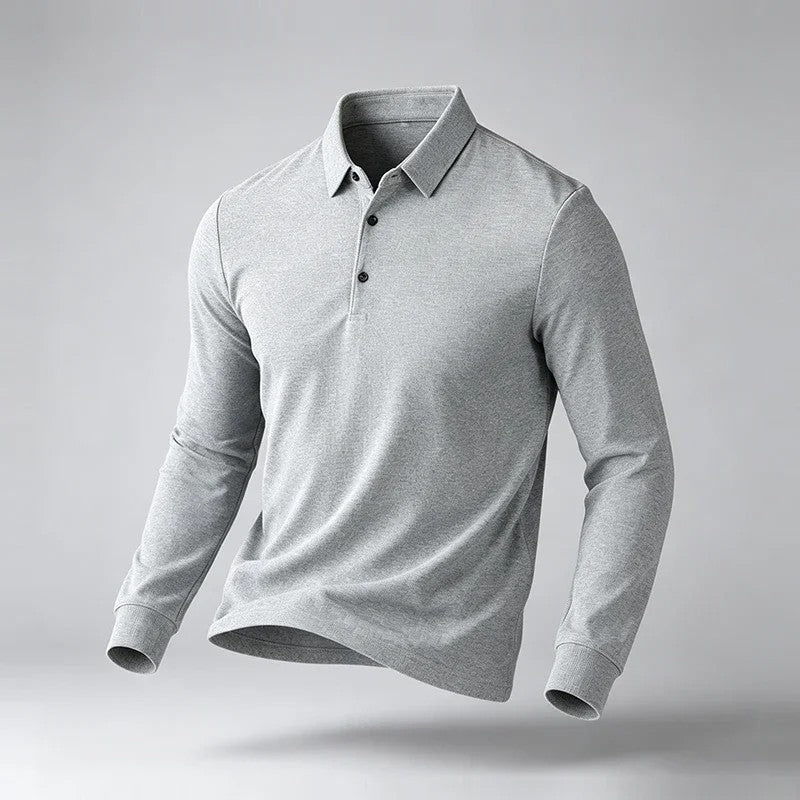 Henry Relaxed Stretch Long Sleeve Polo