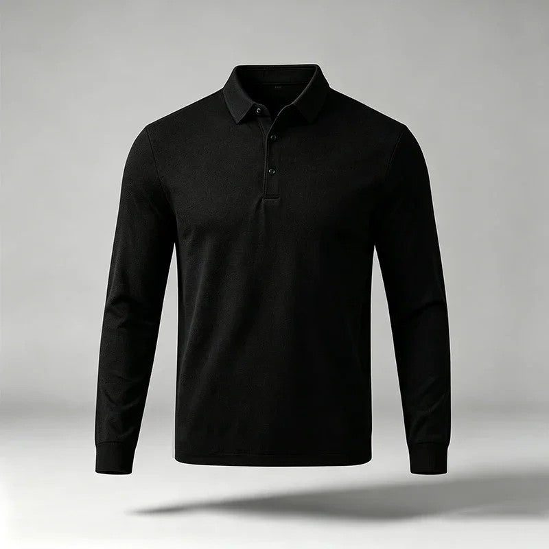 Henry Relaxed Stretch Long Sleeve Polo
