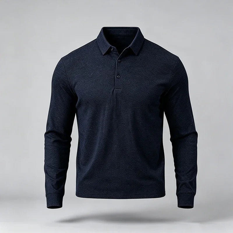 Henry Relaxed Stretch Long Sleeve Polo
