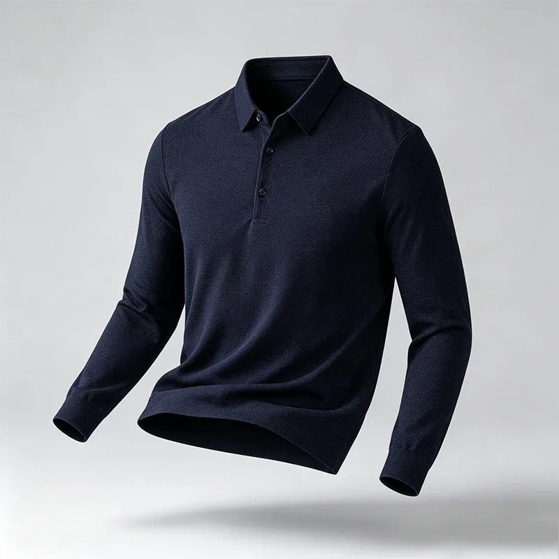 Henry Relaxed Stretch Long Sleeve Polo
