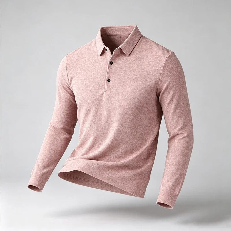 Henry Relaxed Stretch Long Sleeve Polo