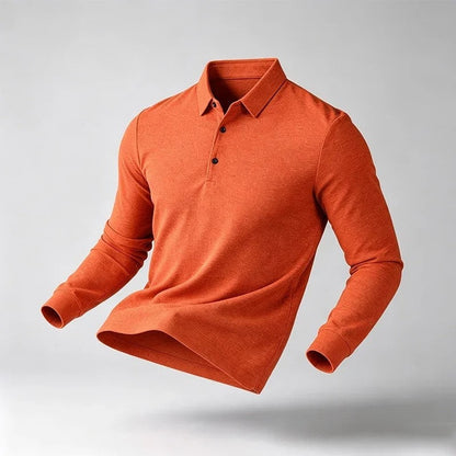 Henry Relaxed Stretch Long Sleeve Polo