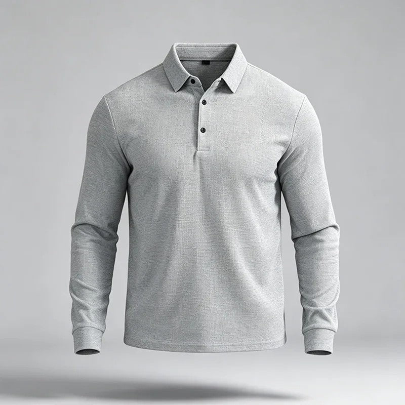 Henry Relaxed Stretch Long Sleeve Polo