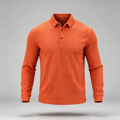 Henry Relaxed Stretch Long Sleeve Polo
